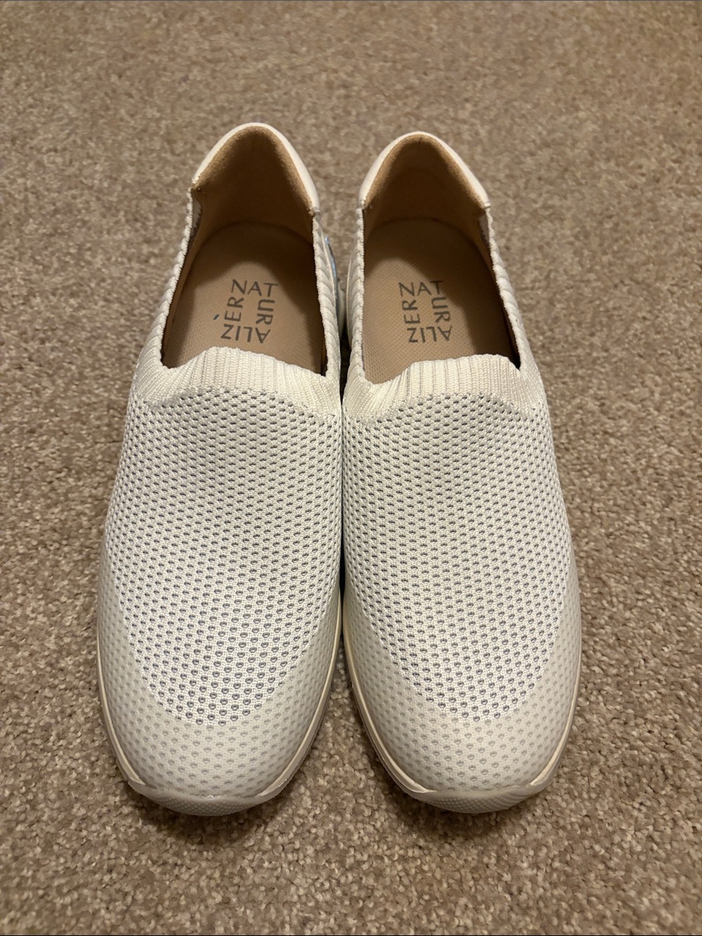 Naturalizer Cream Slip-On Knit Sneakers